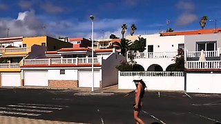 Risky naked walk down the street. Public nudity MiaAmahl