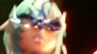 Genshin Impact Eula - Dancing at a Party in Mondstadt Night Club Striptease - Micro Bikini