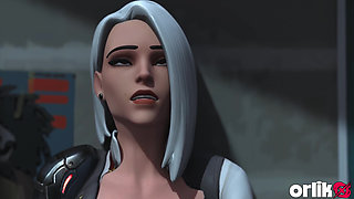 Ashe & D.va From Overwatch Porn - Deepthroat Assist, Wild Double Penetration & Anal Fuck with Big Black Dick