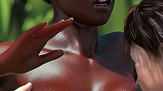 Special Request - Gameplay - Roleplay - Ebony MILF Wears Micro Bikini and Group Sex with Teen Boys at Beach
