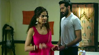 Indian pair celebrating their anniversary in bedroom