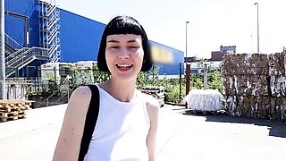 Delfine Flashes and Pees in Public