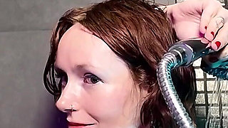 Slow Motion Shower Worship, Nude Cinematic Wet Goddess Body, Sensual Water Play, Glistening Close-up