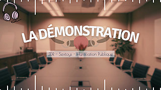 Your boss tries sex toys on you in public - english audio femdom