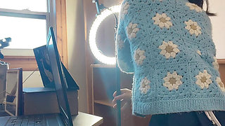 pissing pussy by school girl hana chan she doing house work then go to piss