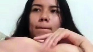 Pussy toying busty high heeled stunner solo pov masturbation