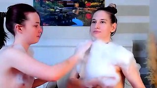 Pink vulva close up of sensual brunette getting kinky