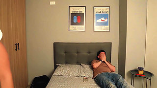 Booking Error! I Share a Bed with Stranger in Motel and We End up Fucking