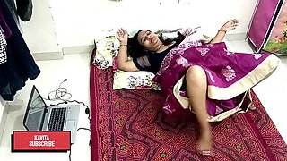 Desi Indian Bhabhi Kavita Cheats on Husband - Fucks Brother-in-Law's Son Rough at Home