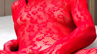 I Love This Fishnet Bodysuit so Much That When I Put It on, I Can't Help but Touch My Pussy.