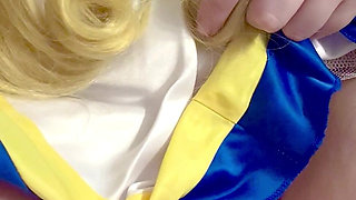 Sailor Moon Rubs Clit in Bathtub