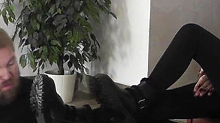 Mistress Natasa Gets Her Boots Cleaned and Smokes