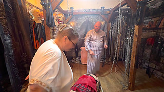 Part 2:- Domina Satan and Lanista Bear collars their slutty whore and give them a good belt