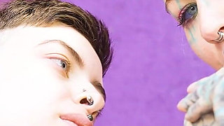 Shy Tattooed Alt Teen’s First Anal Orgasm with Doxy Fingering