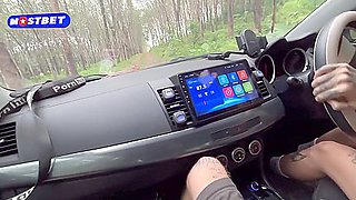 Sexy Nymphomaniac Seduced In Car