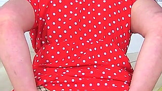 English Mature Candy Cummings Fucks Her Creamy Cunt with a Black Dildo