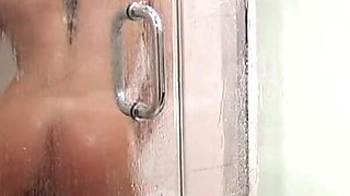 Steamy Shower Tease with Wet Asian Curves