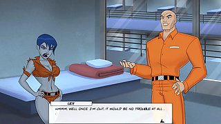 DC Comics mommy with big boobs in manga-themed action