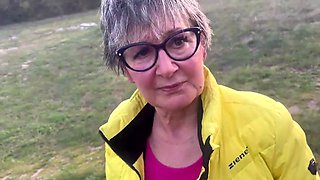 The Anal Granny Outdoors!!!
