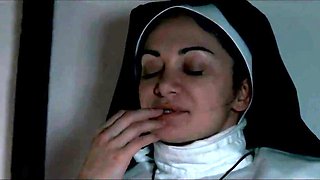 Two hot nuns can't resist the temptation of lesbian sex