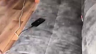 Hot teen blonde gets cum on tits after hard pounding live at