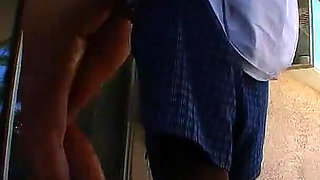 Horny Milf Caroline fucked hard by black stepson on vacation