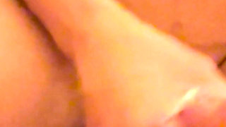 Anong's Shaved Pussy Rubs Daniel's Hard Cock, Then She Rides Him & Eats Every Messy Drop
