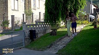 Big-ass Latina Fucks A Muscular Italian Outdoors With Big Bull, Big White Bull And White Bull