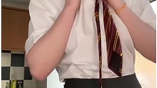 Old Video Of Ellie Louise. Bjust Got Home From School And Stepdaddies Horny So I Rode My Dildo For Him!