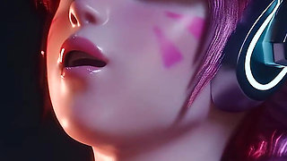 Horny D.va Fucks in the Washroom - Overwatch 3D Animation