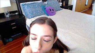 School girl spanking and POV BJ
