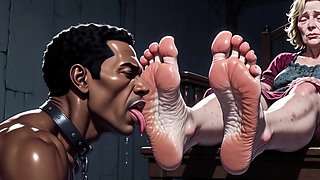 Granny Foot Slave Session - Passionate Toe & Sole Licking