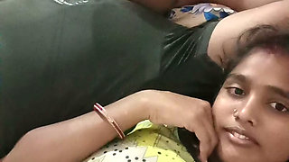 Big brother and stepsister Romance on her bed