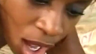 Hot Black Teen Ass Fucked by Big Mature Cock That Cums on Her Face