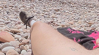 Super Stacked Married British MILF Cheats on Nudist Beach!