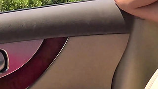 Hitchhiker Pissing 3 Time Out of Window of a Car in Motion