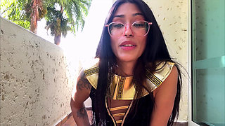 Gisele Amore's Ancient Egyptian Giantess Domination 4K POV Shrinking Fantasy Awaits!