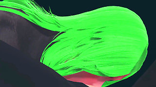 My Hot Green-Haired Girl B. E. - 3D Animation