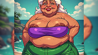 Thick BBW Indian Women at Beach Ai
