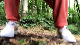 Sexy redhead ass fucked outdoors