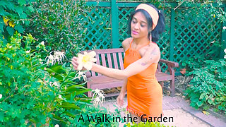 Walk in the Garden Showing Panties