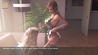 Amateur blonde with big boobs in a 3D adult visual adventure