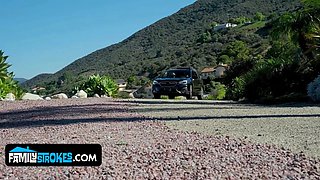 I never thought i'd share a girl with my stepdad,but this hitchhiker's snatch was too fine to pass up