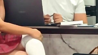 Latina MILF Wears Schoolgirl Costume to Fuck Her Teacher and Gets a Real Creampie