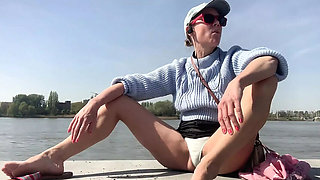 Hot MILF Lolacam Flashes Panties in Spring - Outdoor Exhibitionist Fun