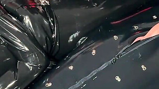 Mistressae Sessions with Princess Latex Rubber Doll: White Cum on Black Latex