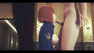 Jujutsu Kaisen Hentai - Nobara Blowjob and Titjob with Futanari - Japanese Asian Manga Anime Film Game Porn