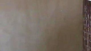 This hottie couldn't say no to her man's cock as he was bathing, so she decides to give him a slippery foot job