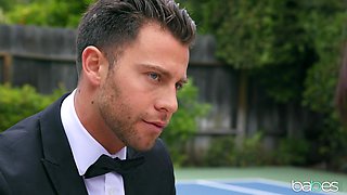 Seth Gamble's Blue Pact Turns into Outdoor Pool Bliss