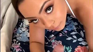 Light ebony stepsister gets smooth and ready to accept some cock